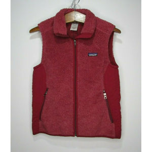 Patagonia Synchilla Sherpa Vest Full Zip Burgundy Women's Size S…